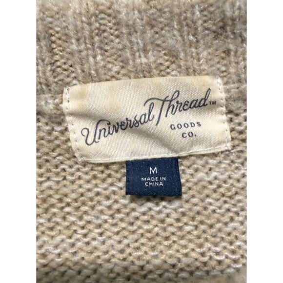 Universal Thread Color Block Pullover Knit Sweater Medium Women’s Tan Orange - Picture 3 of 3